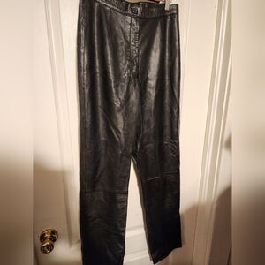 Mix It 100% Black Leather Pants Size 8